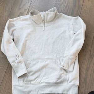 Athleta Kids Gray Half-Zip Sweatshirt